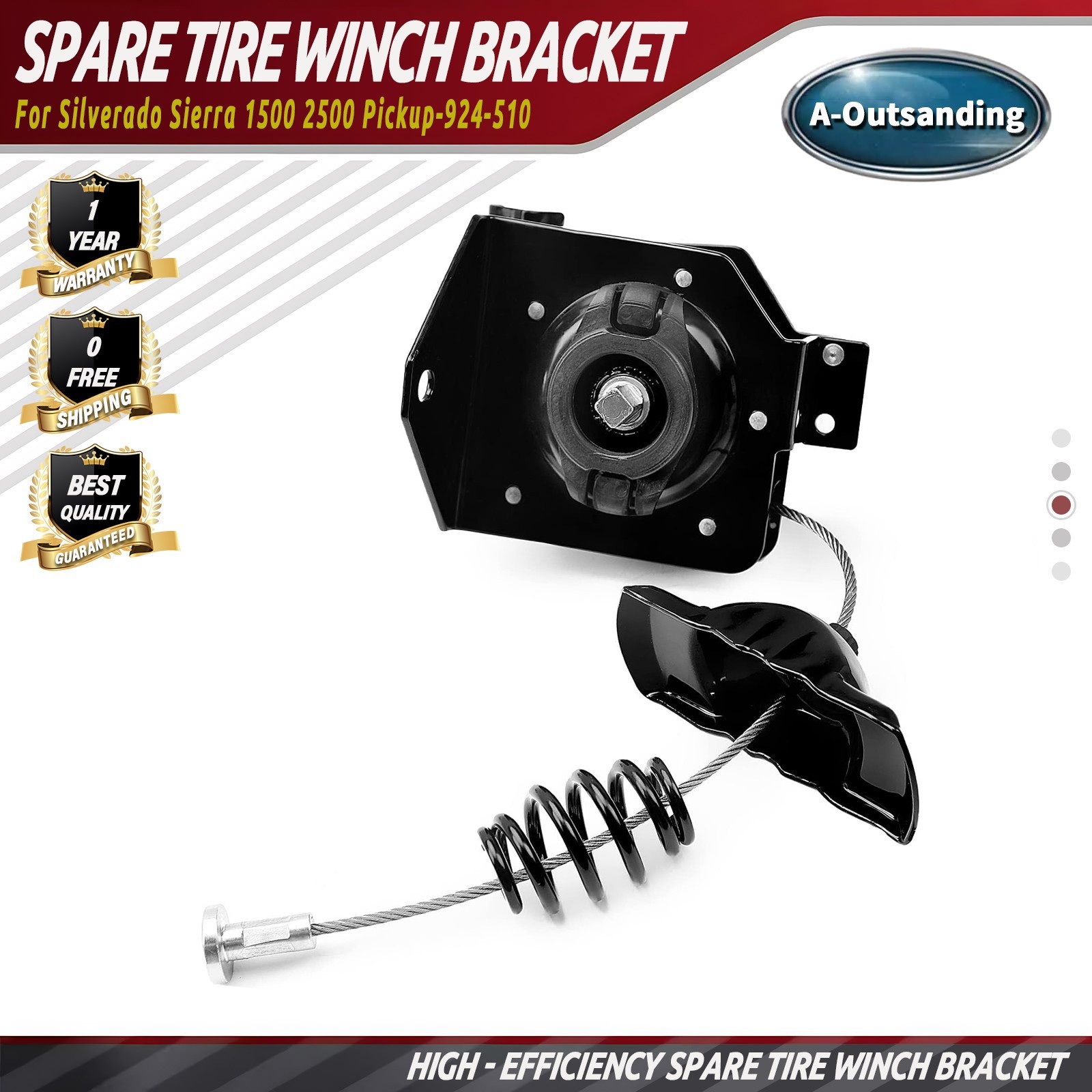 Spare Tire Winch Carrier Hoist Assembly Fits Silverado Sierra 1500 2500 Pickup