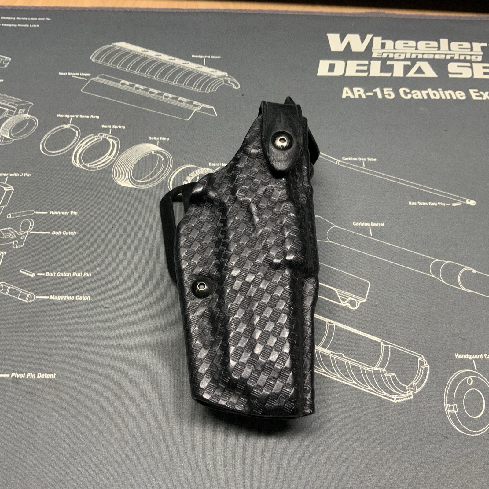Safariland Basketweave Duty Holster 6360-419 RH S&W M&P 45 W/O Thumb Safety 815