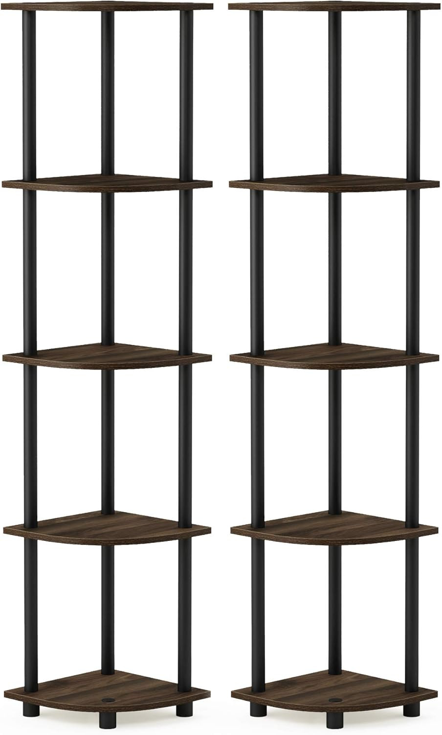 5-Tier Corner Shelf Set of 2 - Stylish Open Storage for Home & Office