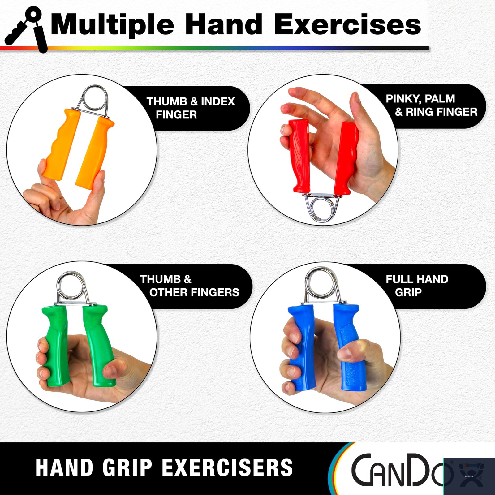 Hand Grip Exercisers Pair Green Medium 12 Pound Resistance Training