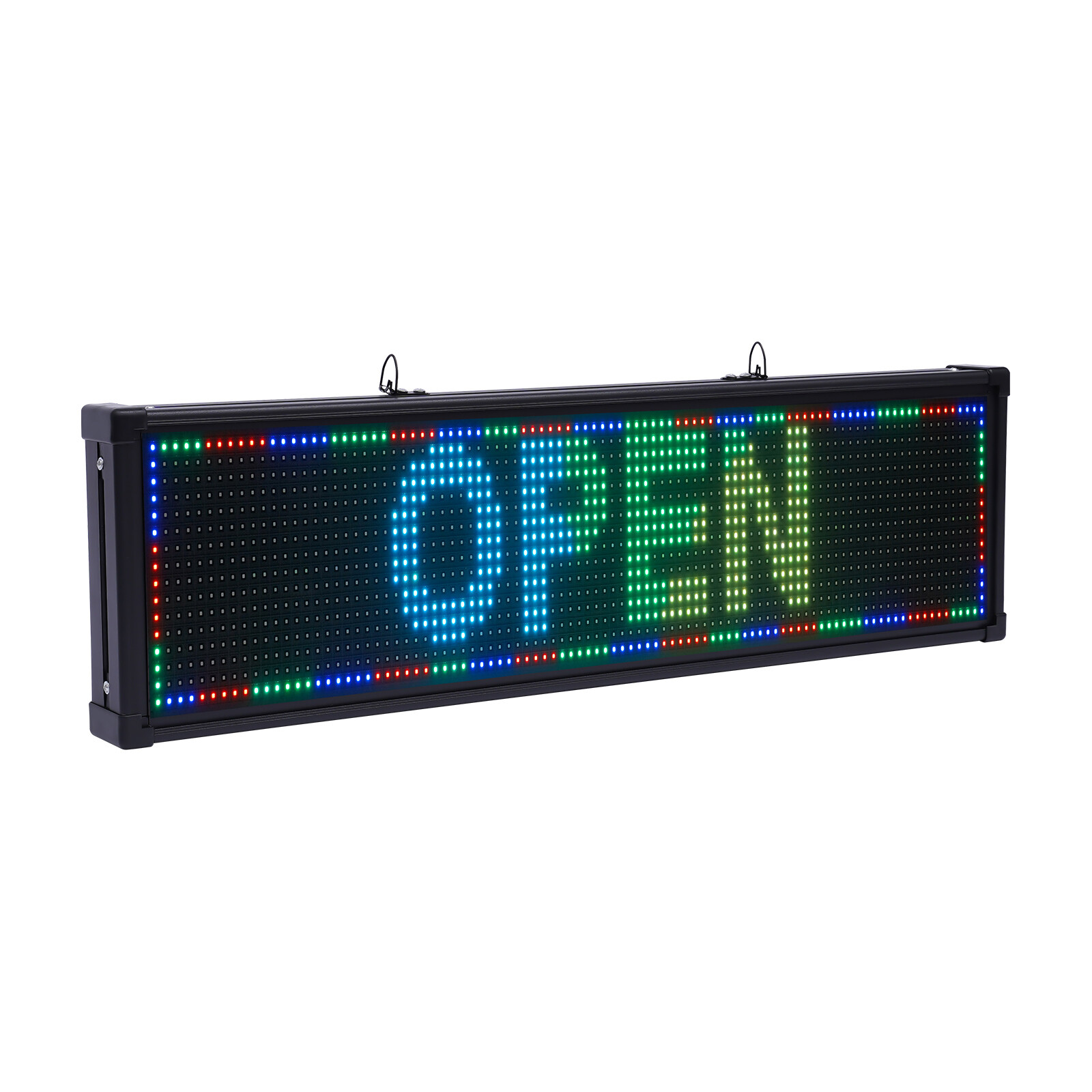 26"x8" LED Advertising Sign 7 Color Programmable Scrolling Message Display Board