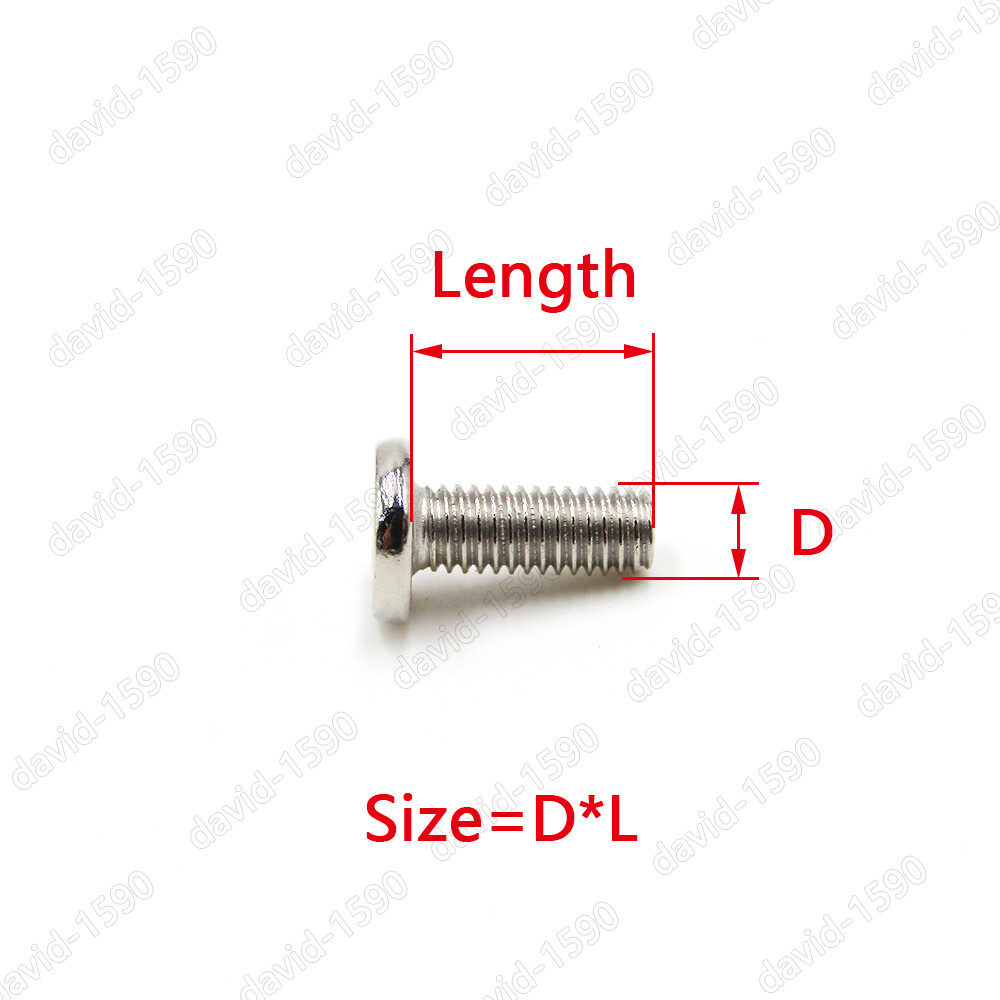 M2 M2.5 M3 M4 Silver Phillips Wafer Flat Head Machine Screw Laptop Notebook Bolt