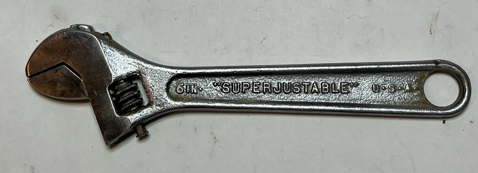 Vintage Lockable J H Williams 6” Superjustable Wrench Used
