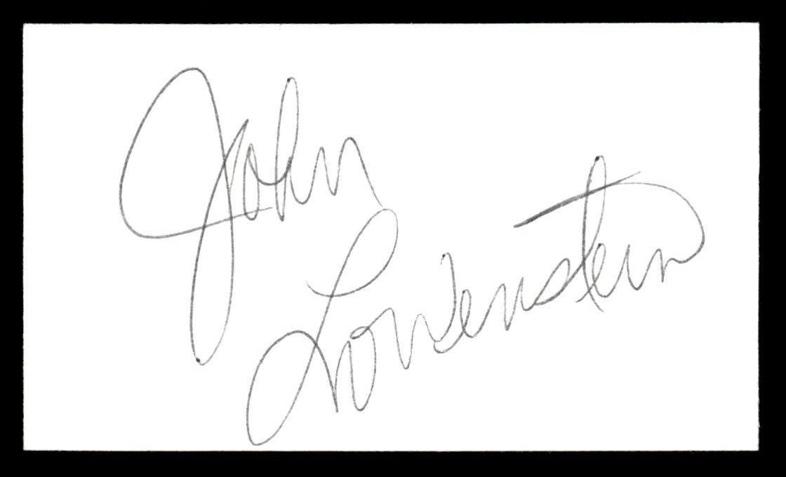 John Lowenstein Baseball Signed 2 x 3.5" Business Card Auto *BC59