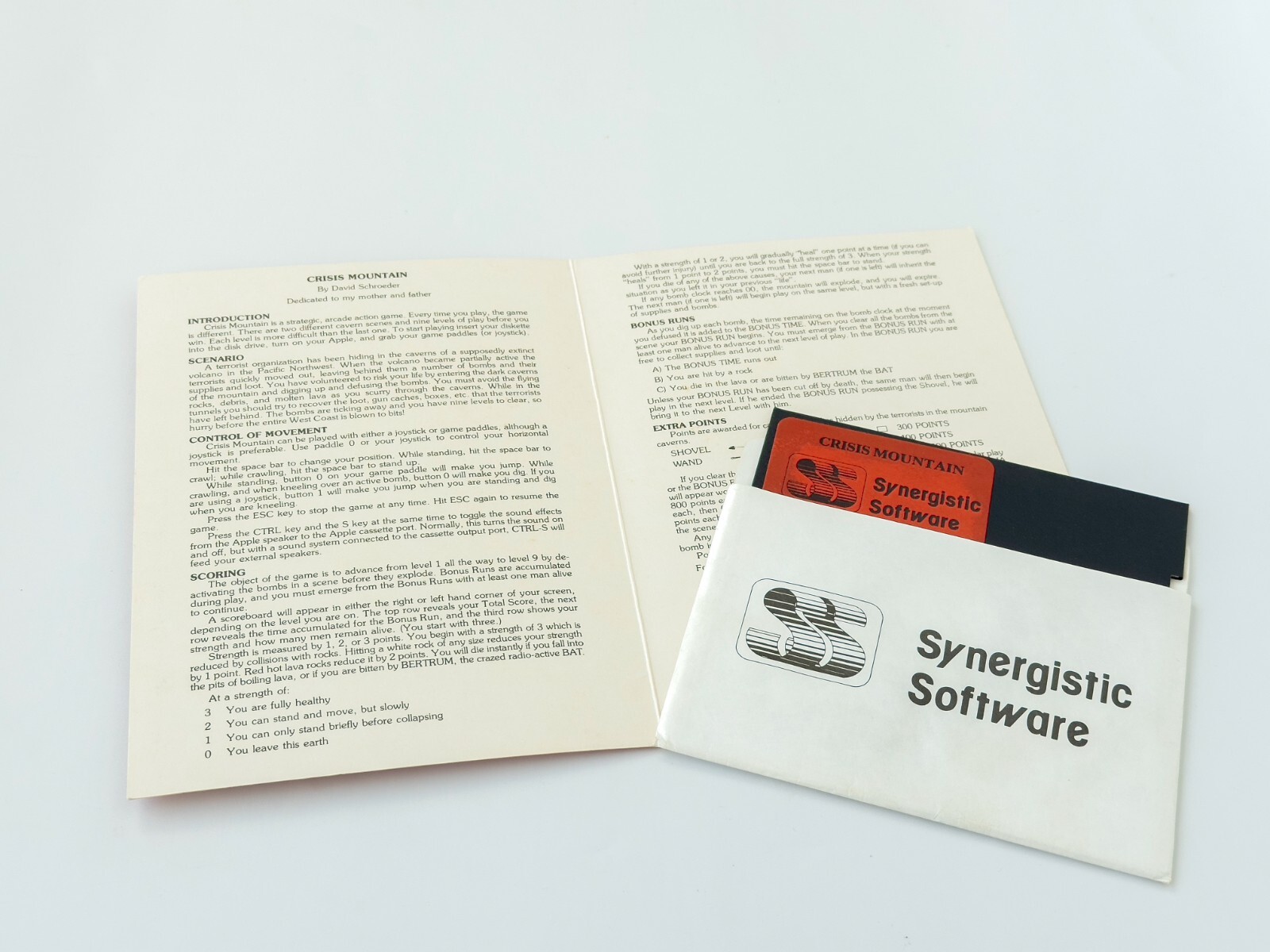 Crisis Mountain - Synergistic Software - 1982 / Apple II
