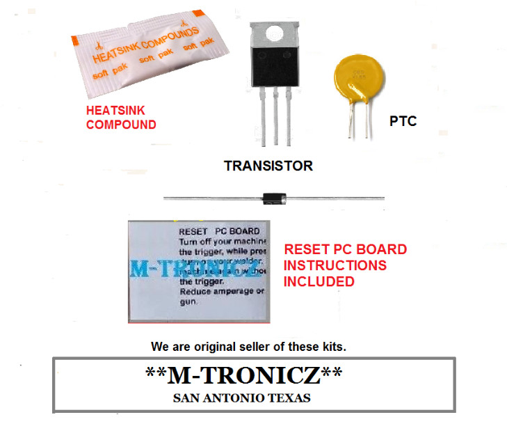 UPGRADED KIT FOR H. HANDLER 175  BOARD   195887  PTC1  Q1  D9 + INSTRUCTIONS