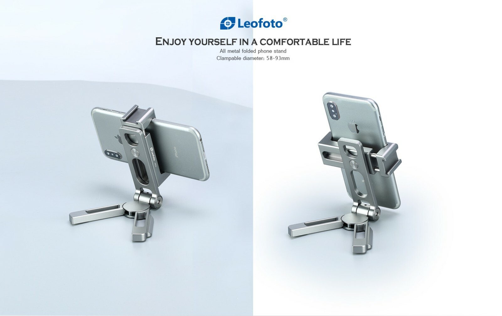 Leofoto PS-2 Multi-Functional Foldable Cellphone Stand Arca Cold Shoe Black