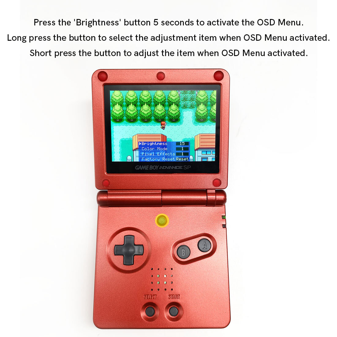 V5 Drop In 720x480 Pre-Laminated Retro Pixel IPS LCD Screen + Shell For GBA SP