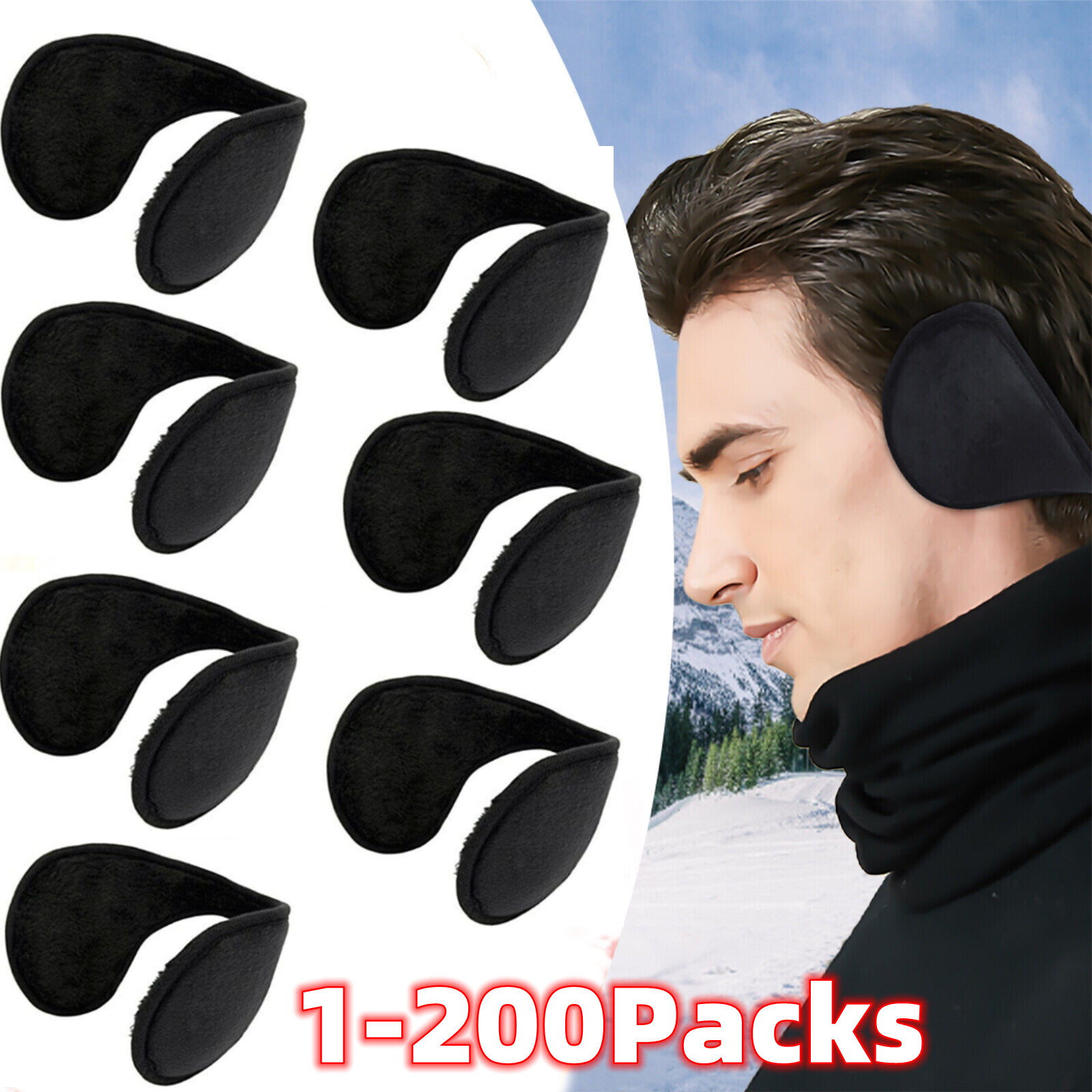 Lot Men Women Ear Muffs Winter Ear warmers Fleece Earwarmer Behind the Head Band