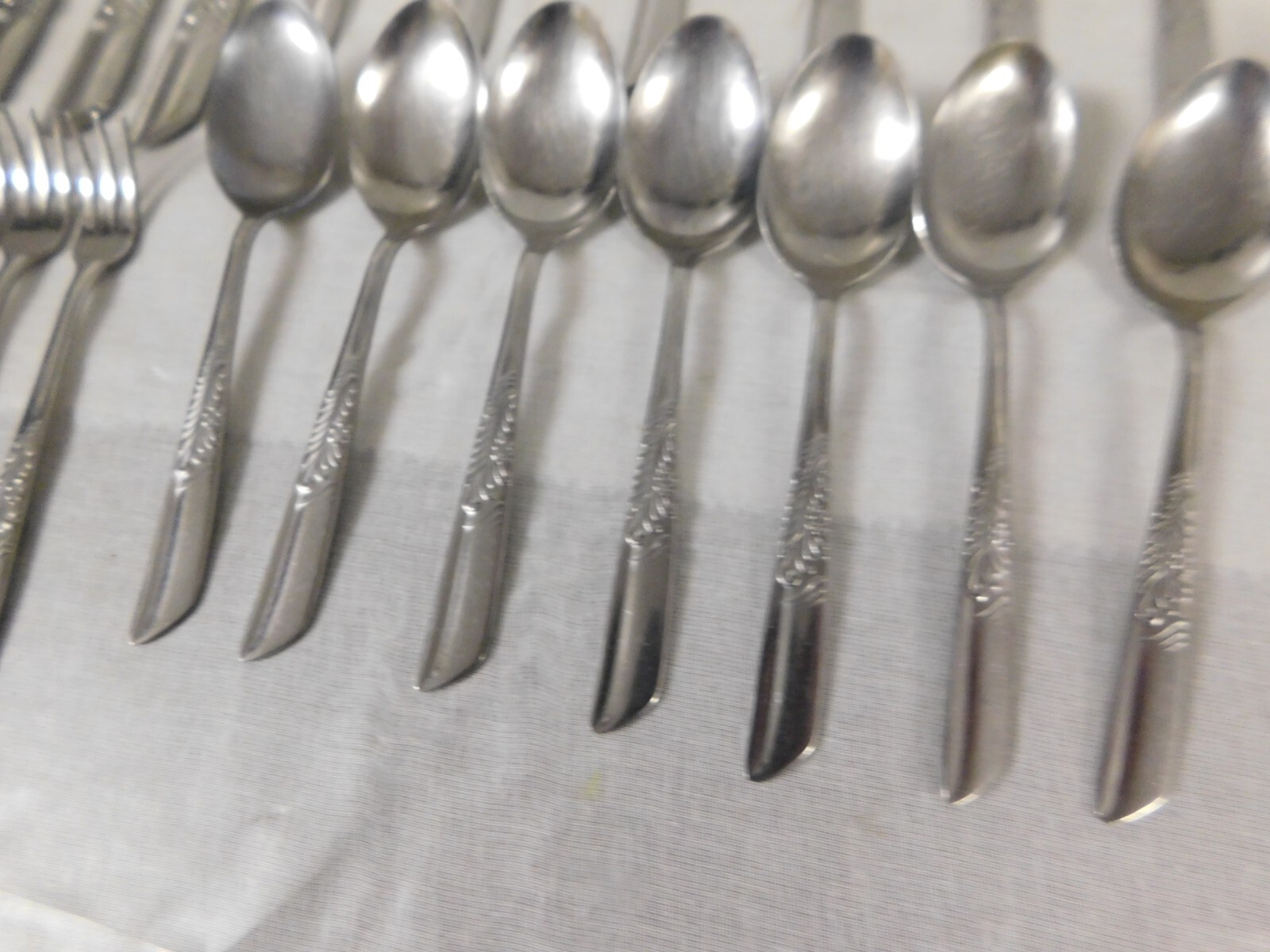 N. S. Co National Stainless Flatware Set Japan Scroll Pattern