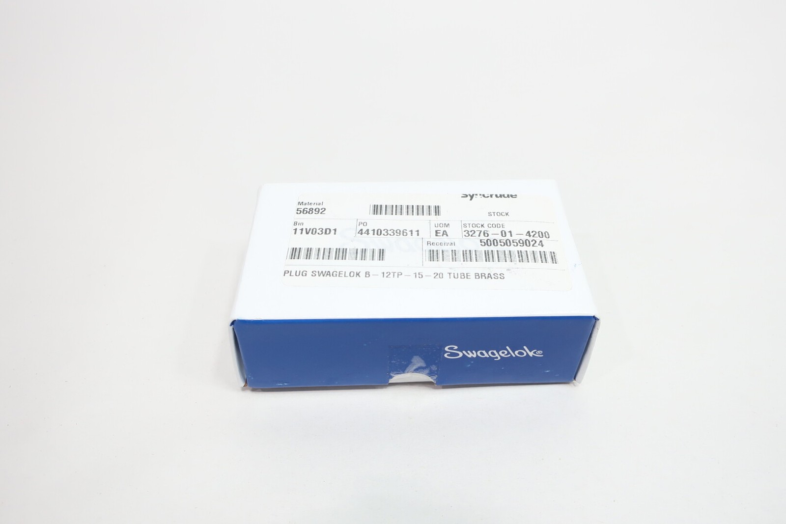 Box Of 5 Swagelok B-12TP-15-20 Heat Exchanger Tube Plug