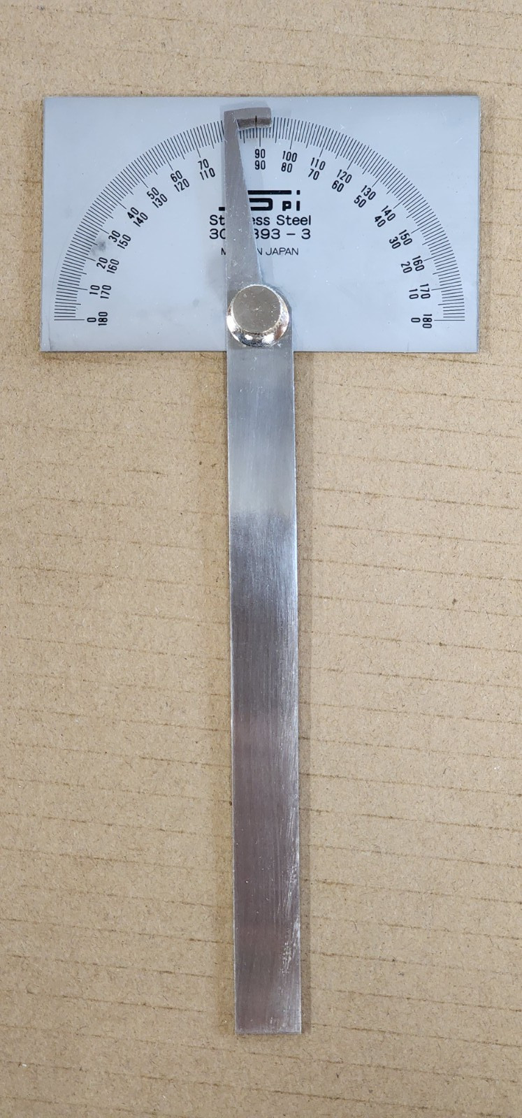 SPI 30-393-3 Rectangular Head Protractor - Made in Japan