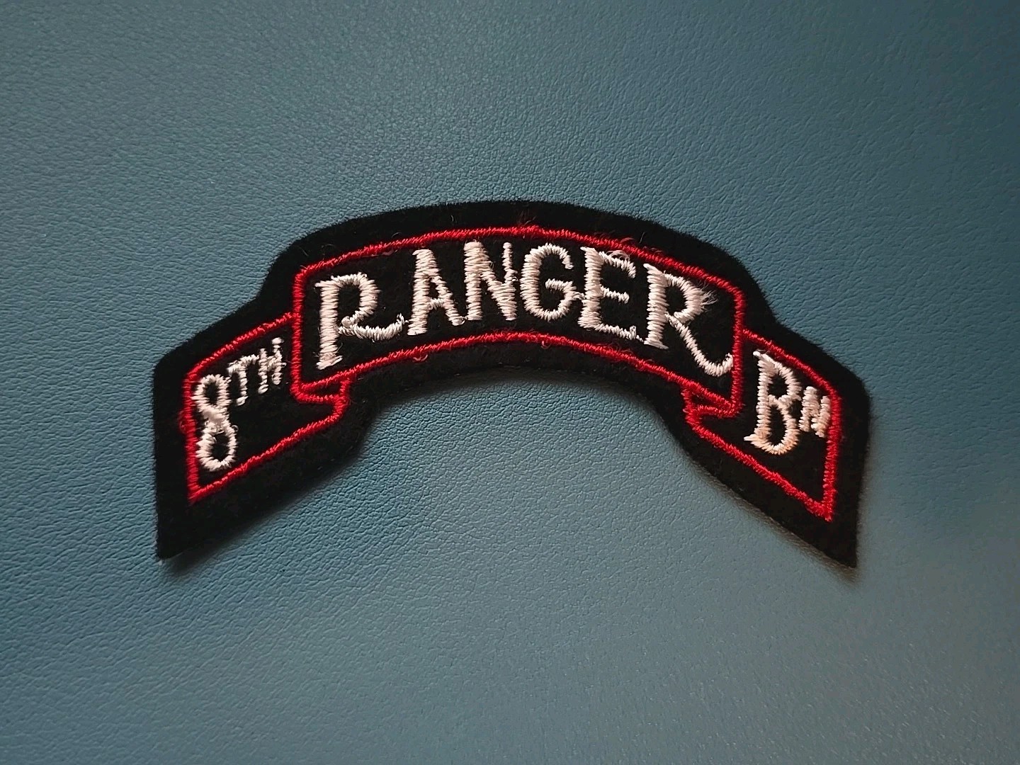 Wool-Army 8th Ranger Battalion Bn Patch-Embroidered -CC Backing-Vintage WW2