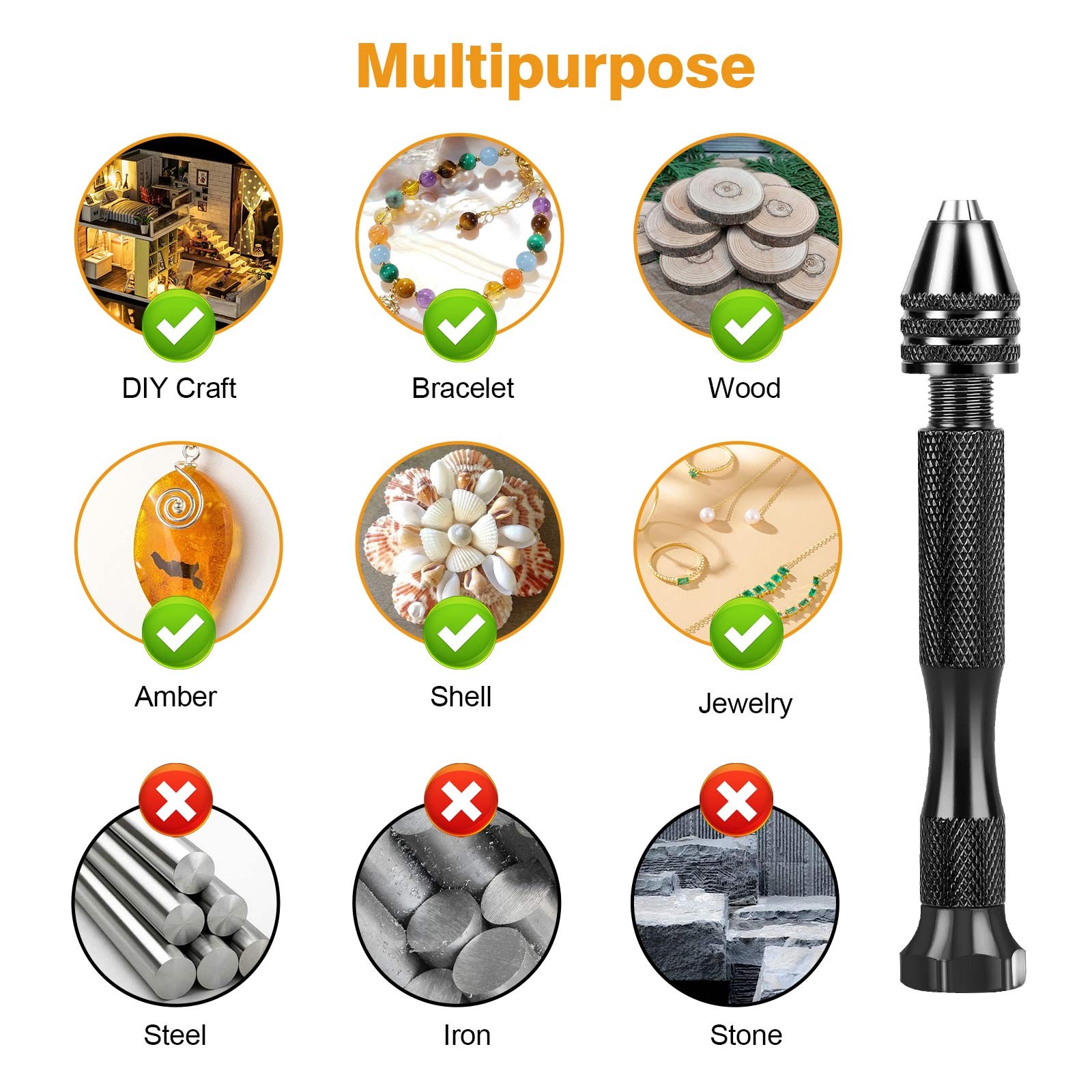 95Pcs Mini Micro Hand Twist Drill Bits Set Rotary Precision Pin Vise Tools Kit