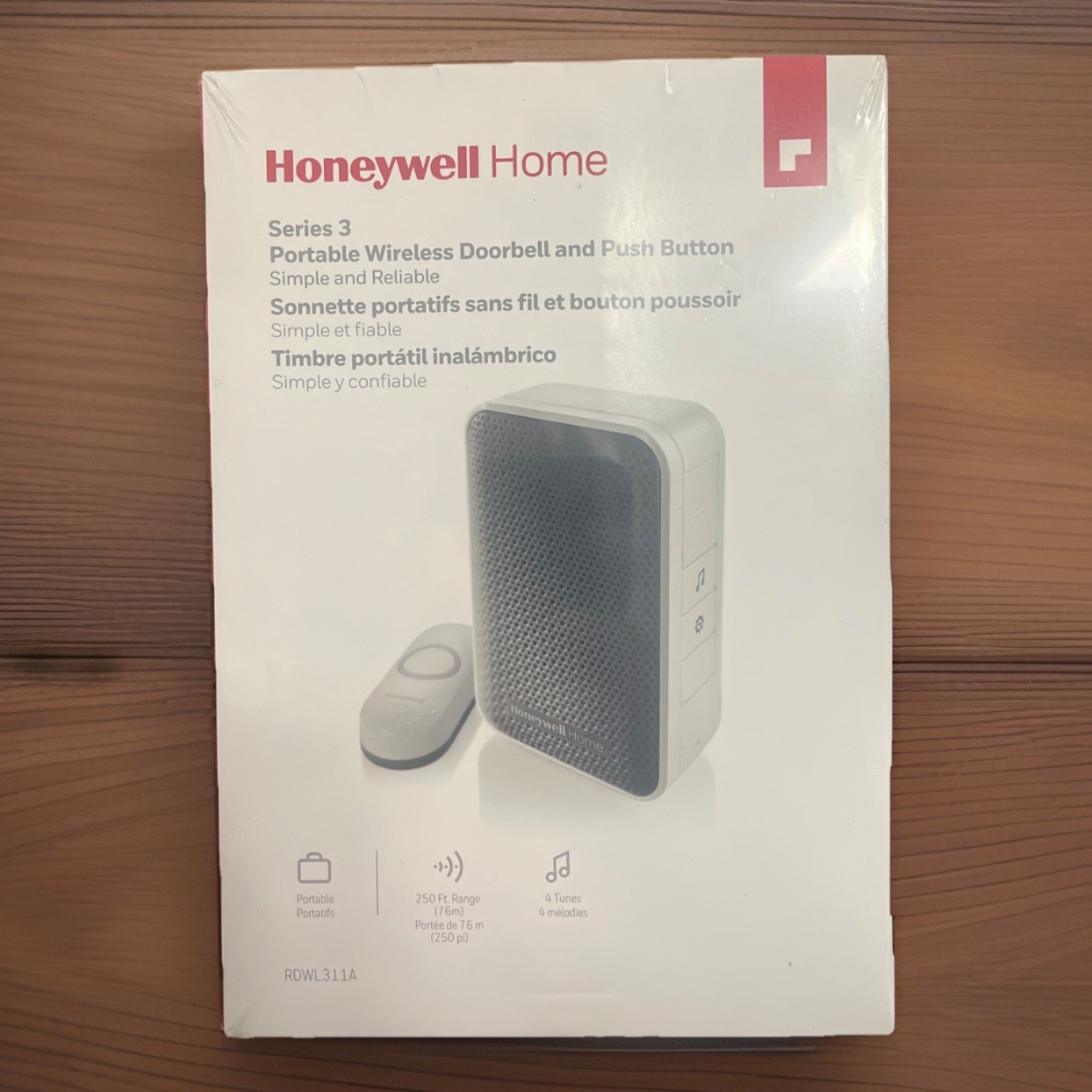 Honeywell Home Series 3 Portable Wireless Doorbell Brand New Sealed