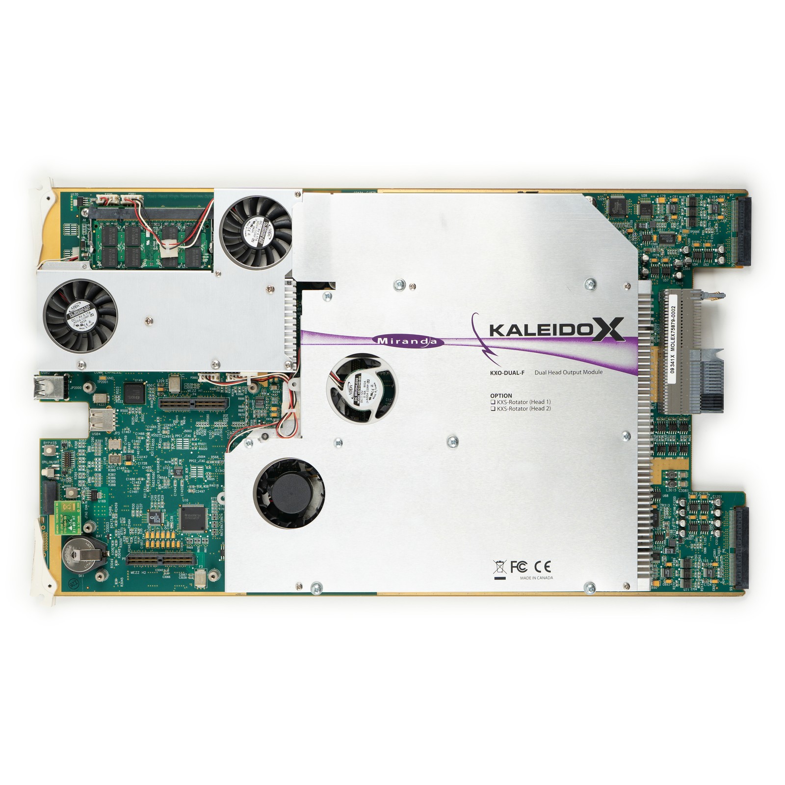 For Parts or Repair KXO-DUAL-3F Dual Head Output Module by Miranda