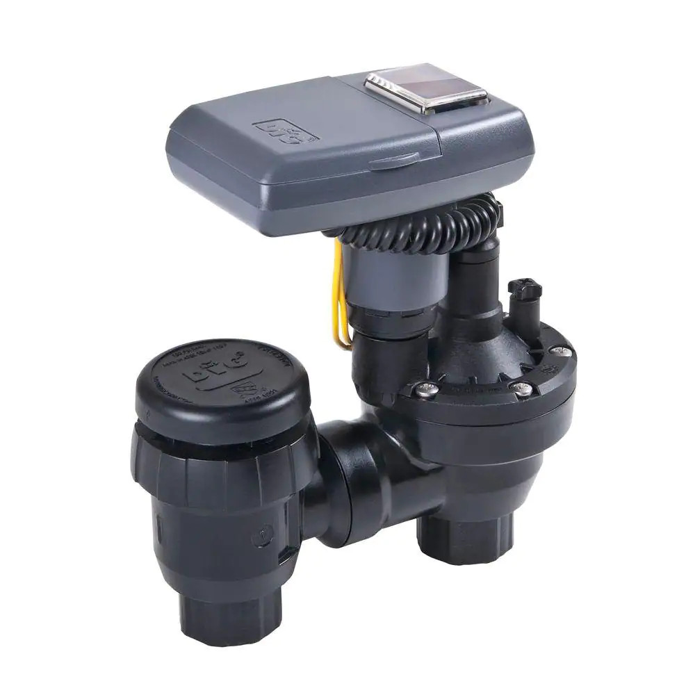 Solar Powered Irrigation Timer with Anti-Siphon Valve Waterproof Outdoor DIG