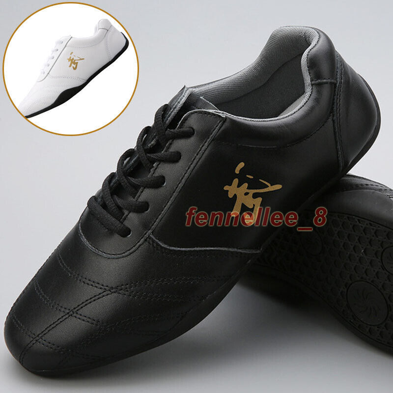 Leather Martial Arts Tai Chi Shoes Trainers Kung Fu Sneakers Sport Footwear 武