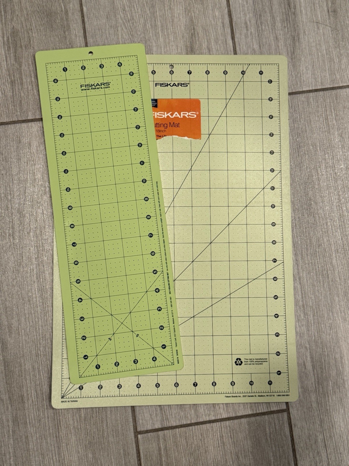 Lot Of 2 Fiskars Self Healing Cutting Mats 12x18. 5x17. New
