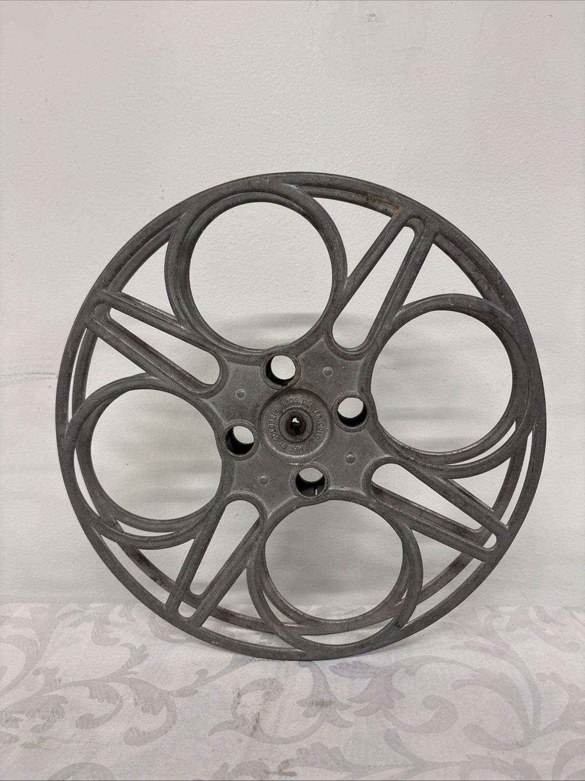 Vintage 2000' Goldberg Bros 35mm Cast Metal Film Movie Theater Reel 15"