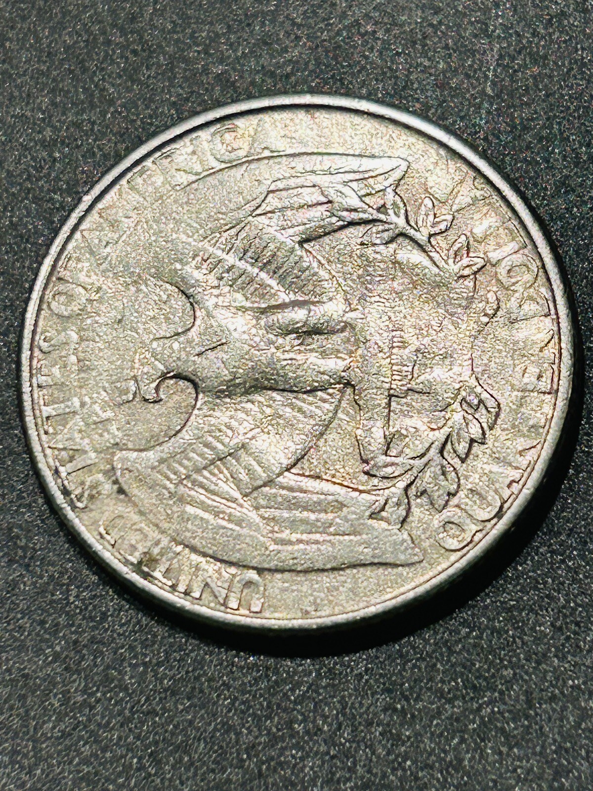1994 Washington Quarter Massive Struck Through Grease Error Obverse and Reverse