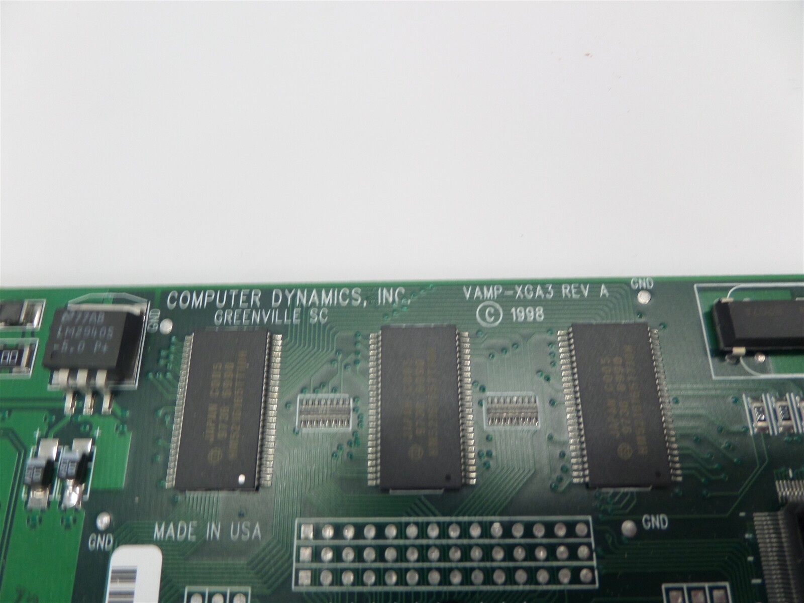 Computer Dynamics VAMP-XGA3 Rev. A Controller Touchscreen Display Board Card