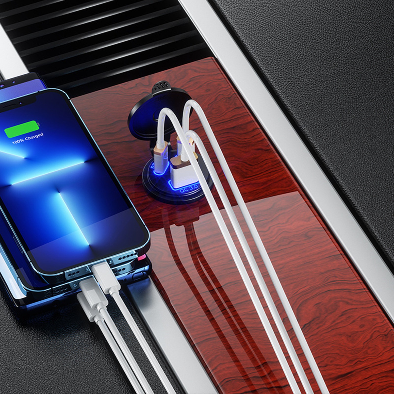 Dual PD+QC 3.0 Port USB Car Fast Charger Cigarette Lighter Socket Power Plug