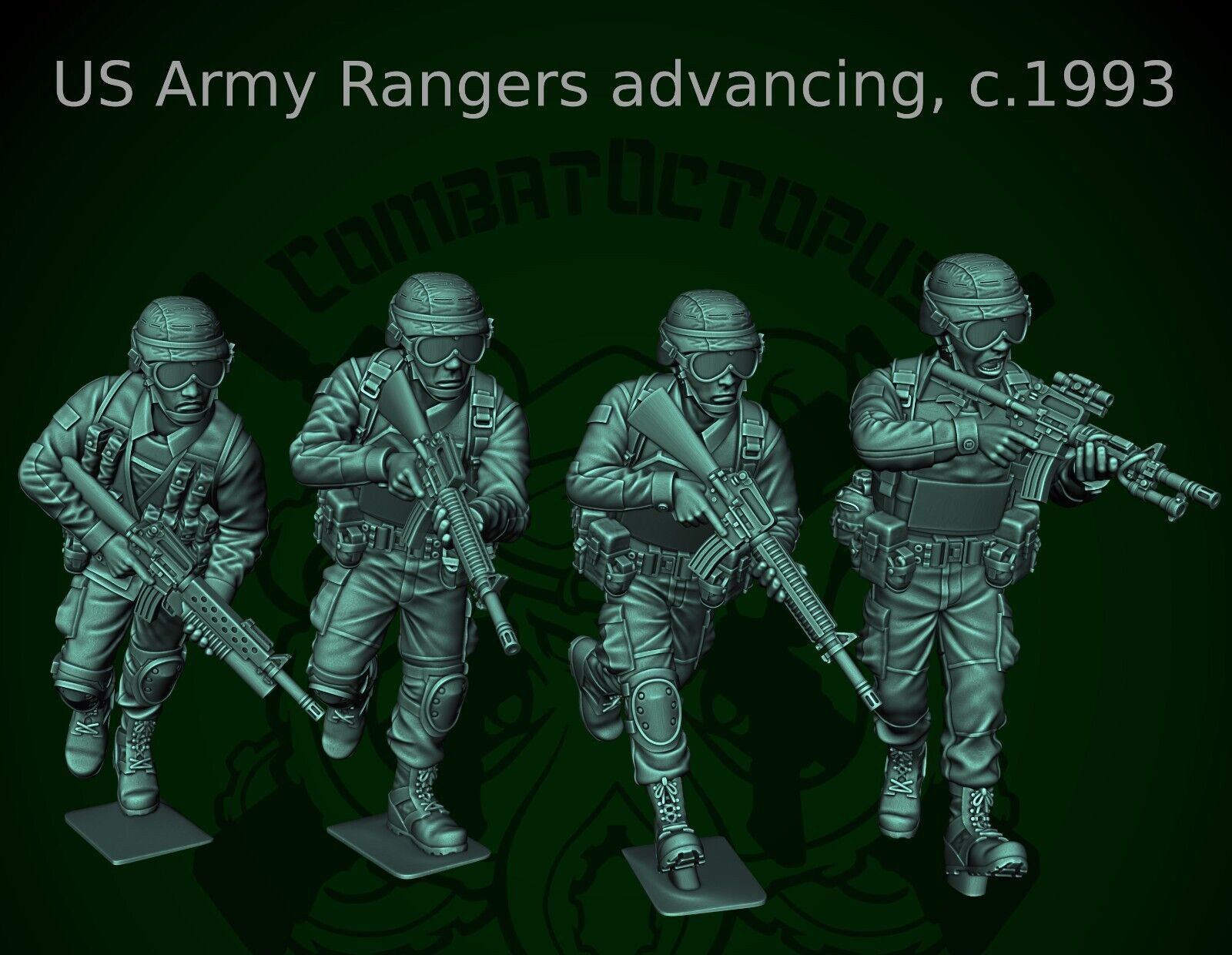 Combat Octopus Modern Miniatures US Army Rangers Advancing c. 1993 Spectre 28mm