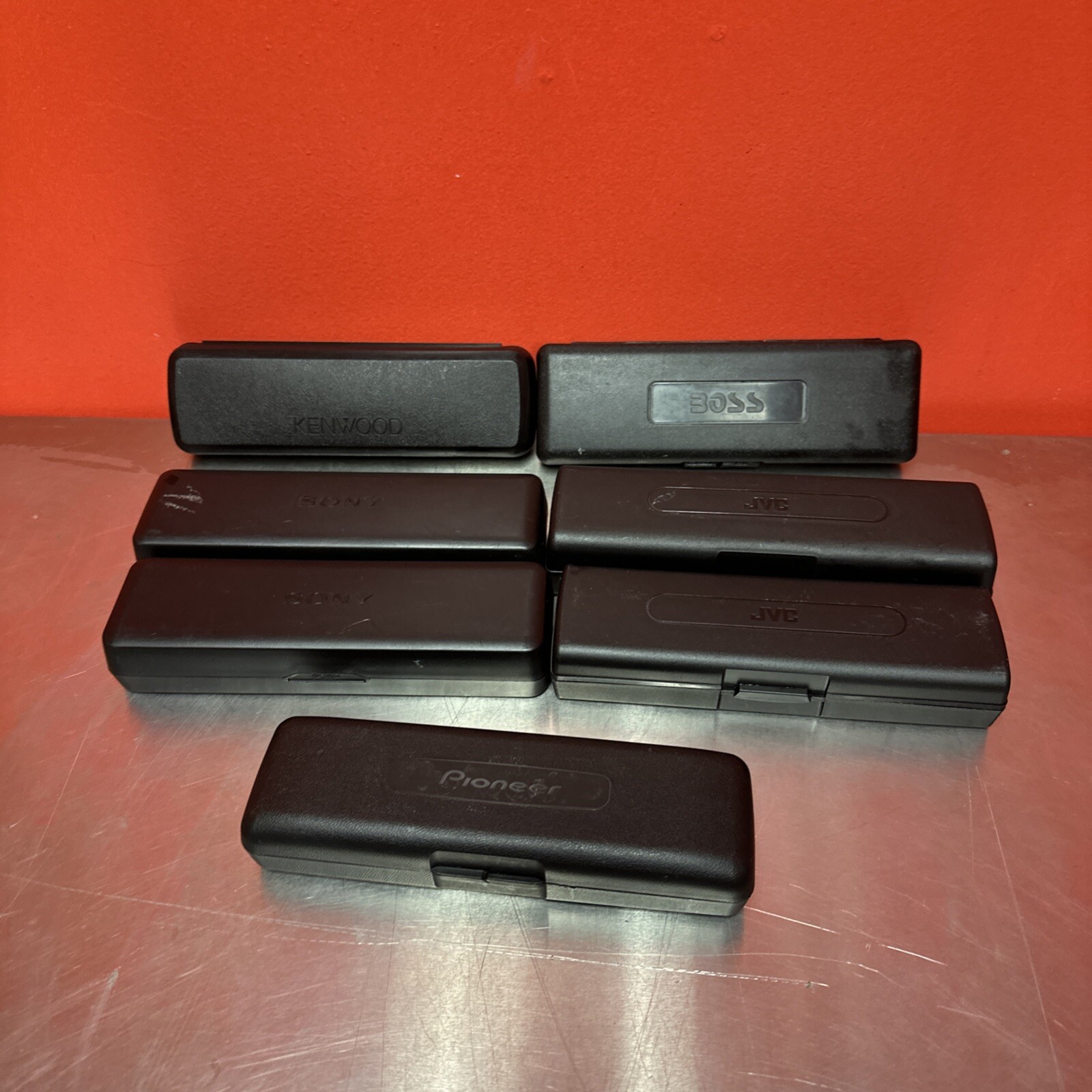 Radio Faceplate Case Lot! Pioneer, JVC, Kenwood, Sony, BOSS! Free Shipping!