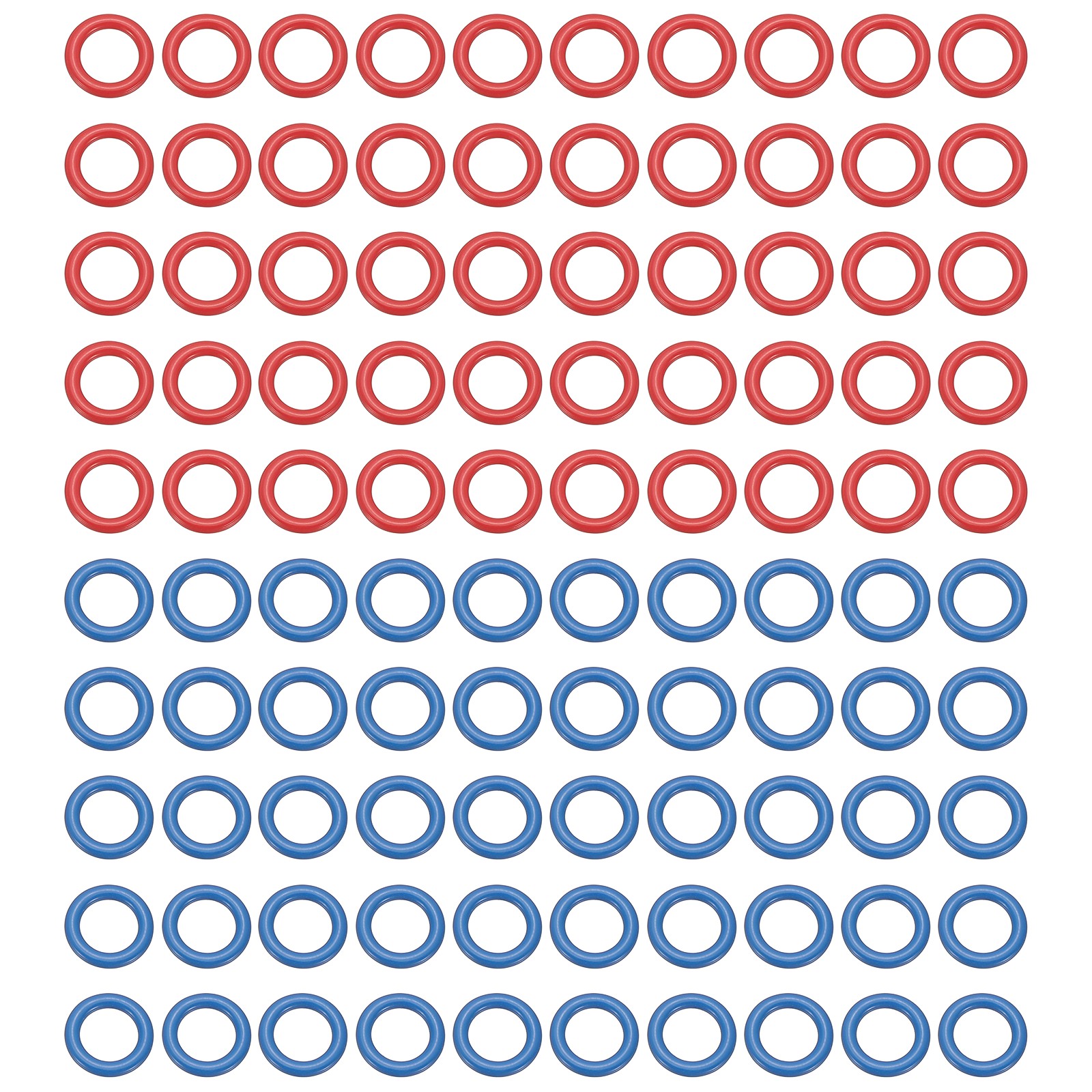 8mm Crochet Stitch Markers, 100Pcs Knitting Markers Pin Circle, Red/Blue