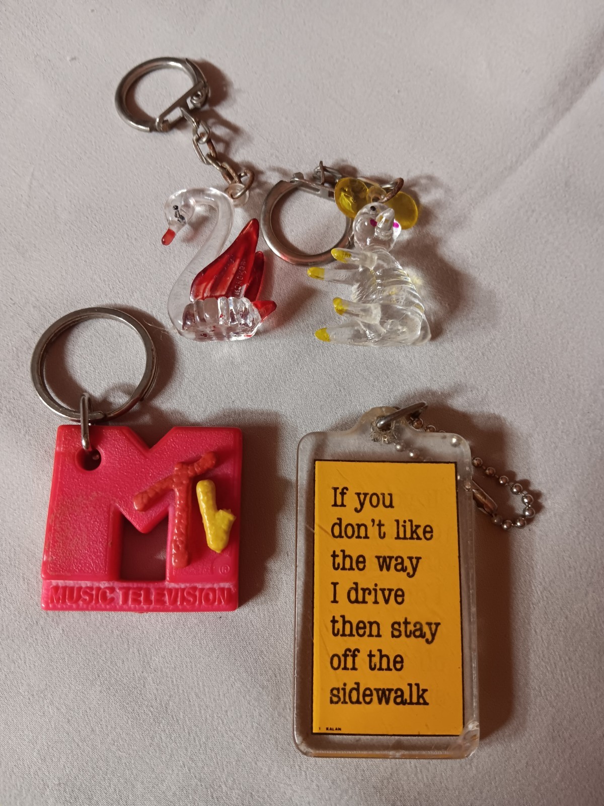 Lot Of 14 Novelty Keychains Various Sorts And Types 70s, 80s And 90s