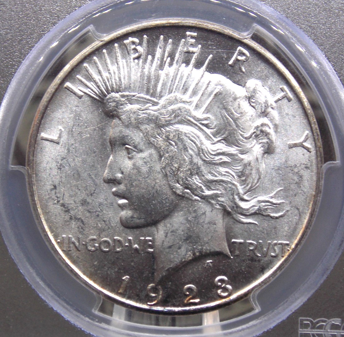 1923 "D" Peace SILVER Dollar $1 PCGS MS63+ #958 *PLUS* Uncirculated BU ECC&C Inc