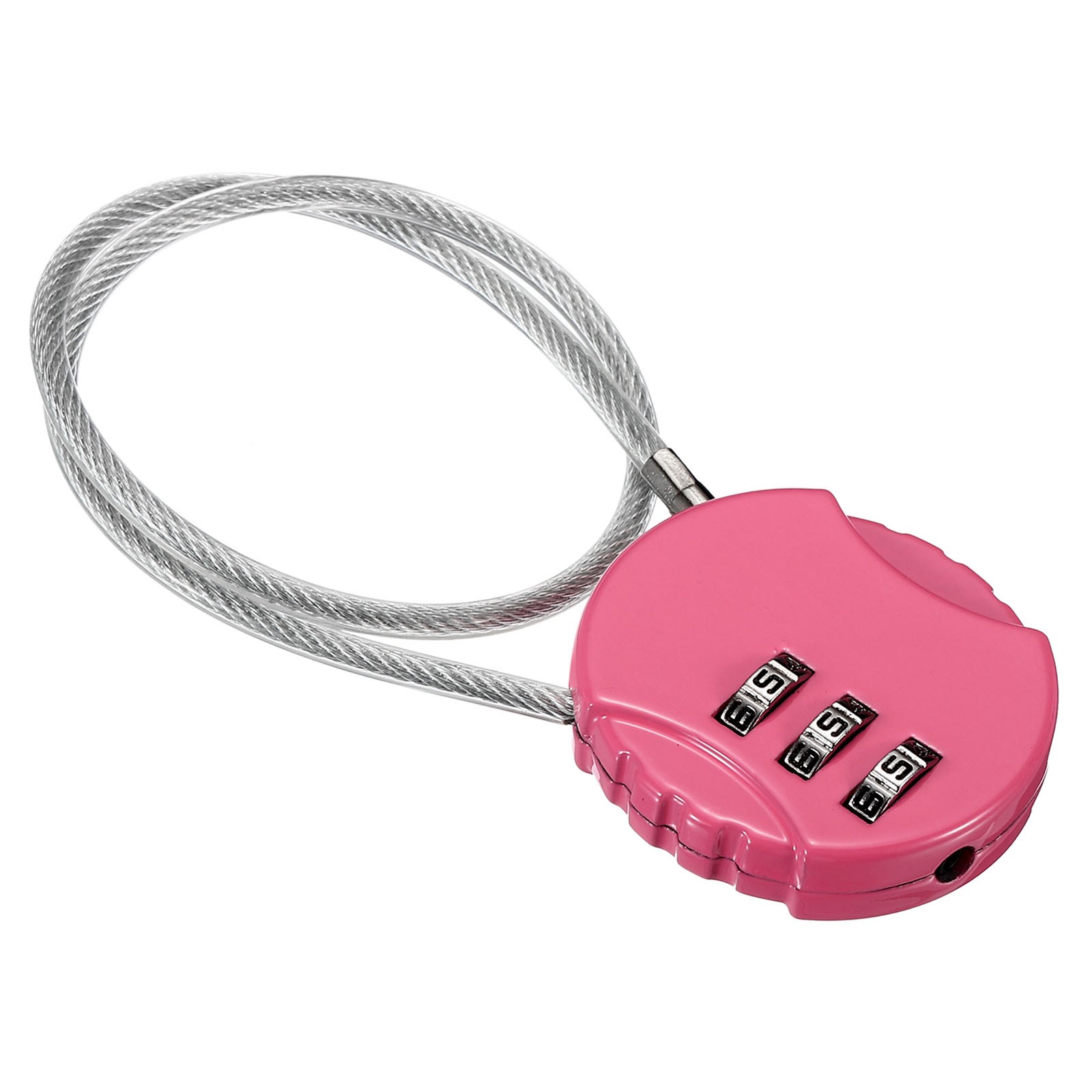 Small Combination Lock 11.8 Inch, 1 Pack 3 Digit Padlock for Gym Locker, Pink