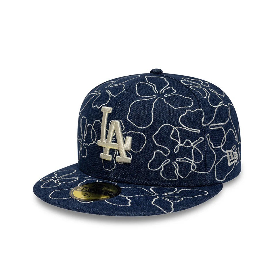 NEW ERA 59FIFTY Floral Denim Los Angeles Dodgers Denim 15146293