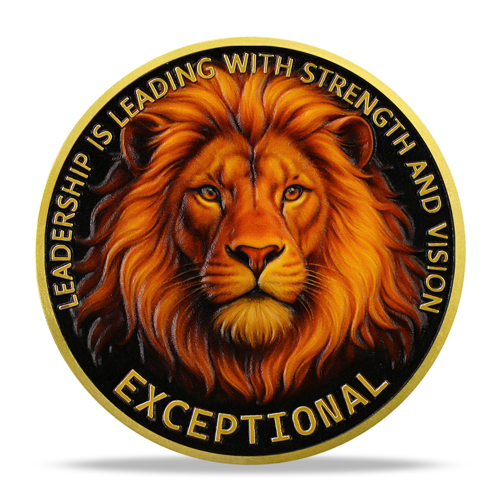 Lion Courage Challenge Coin Inspirational Company Thank Award Gifts For Employee
