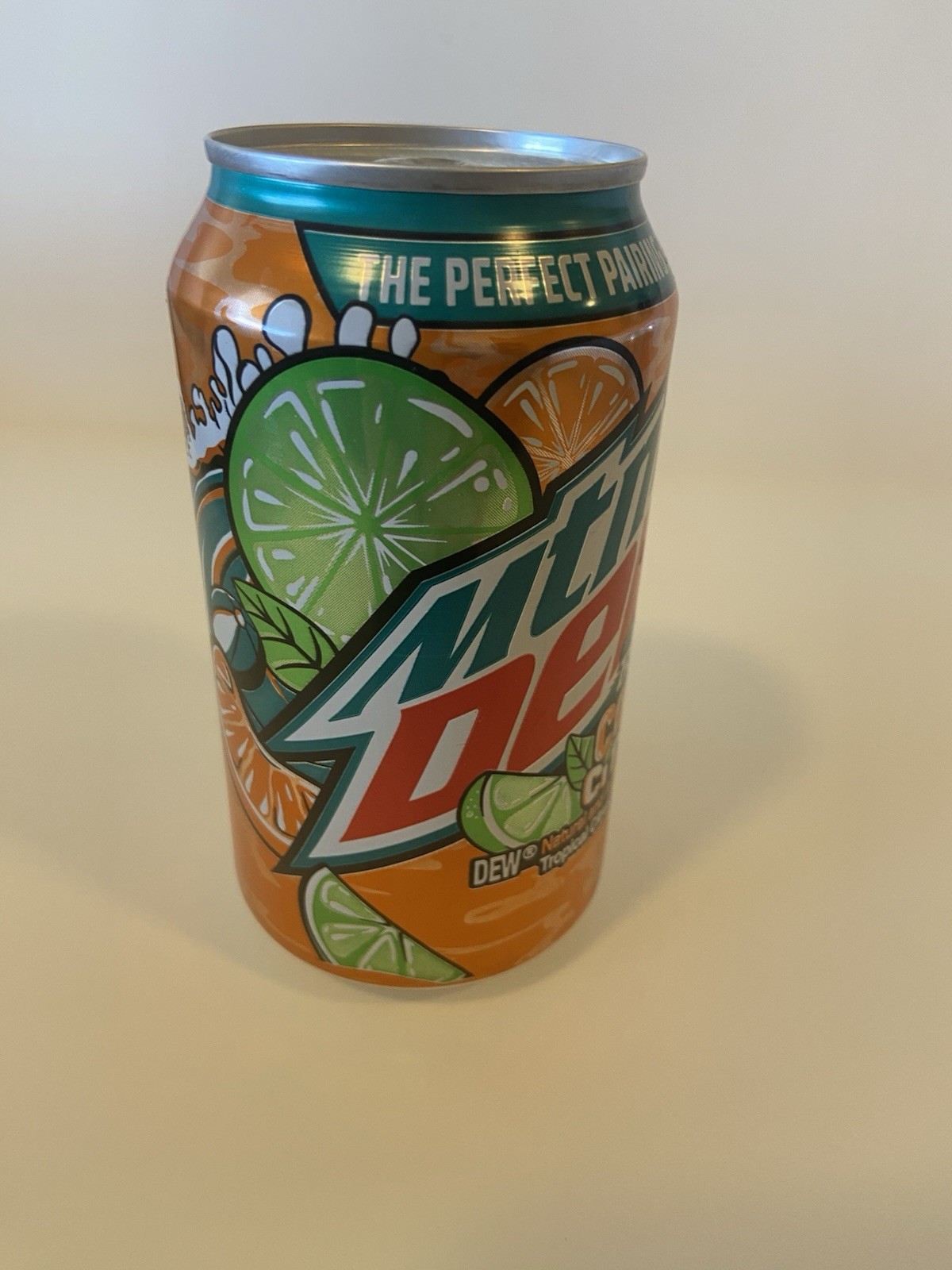 12oz. Mtn Dew Can ( Baja CABO CITRUS) Empty Bottom Opened