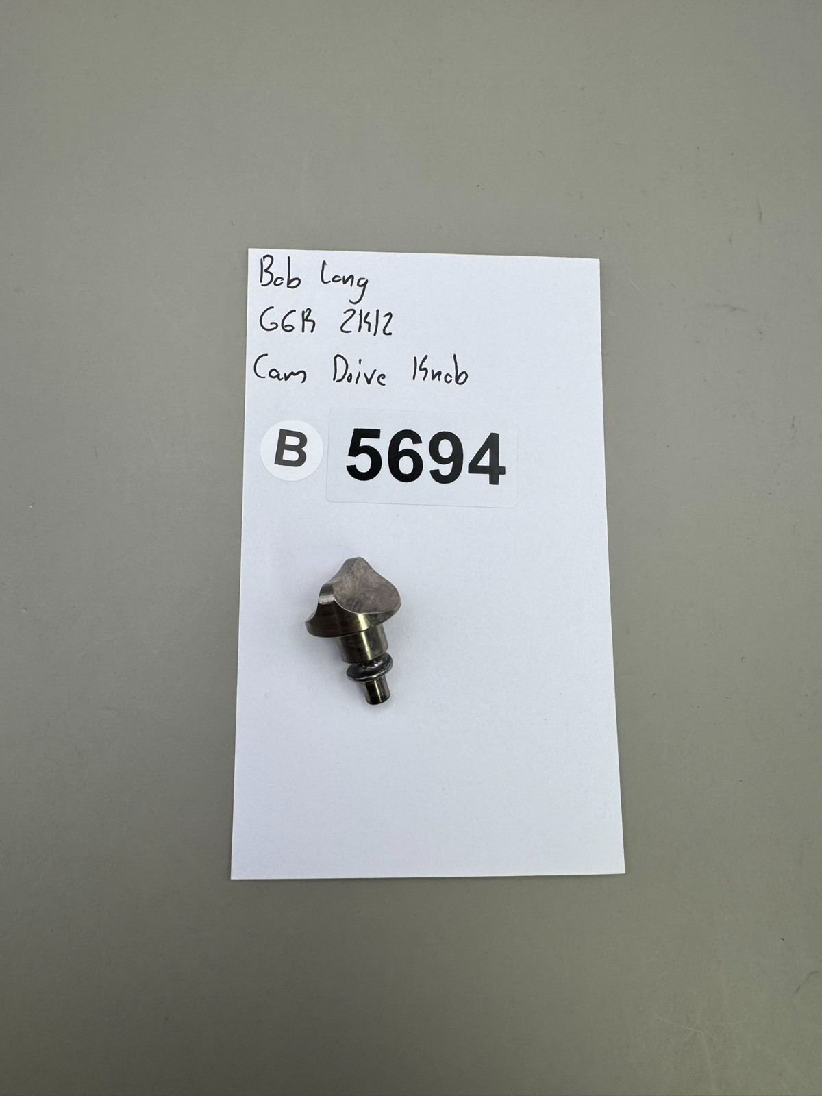 Bob Long G6R 2K12 Cam Drive Knob-Silver