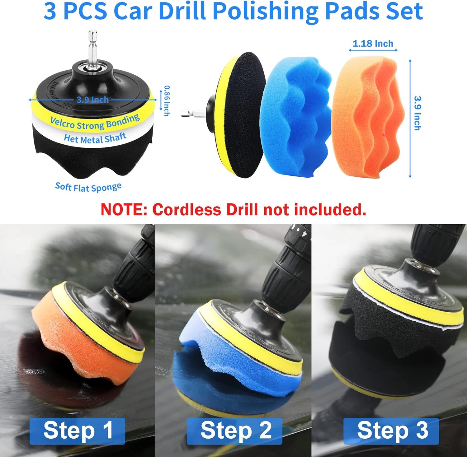 22 pcs Car-Cleaning-Tool-Set Drill not include