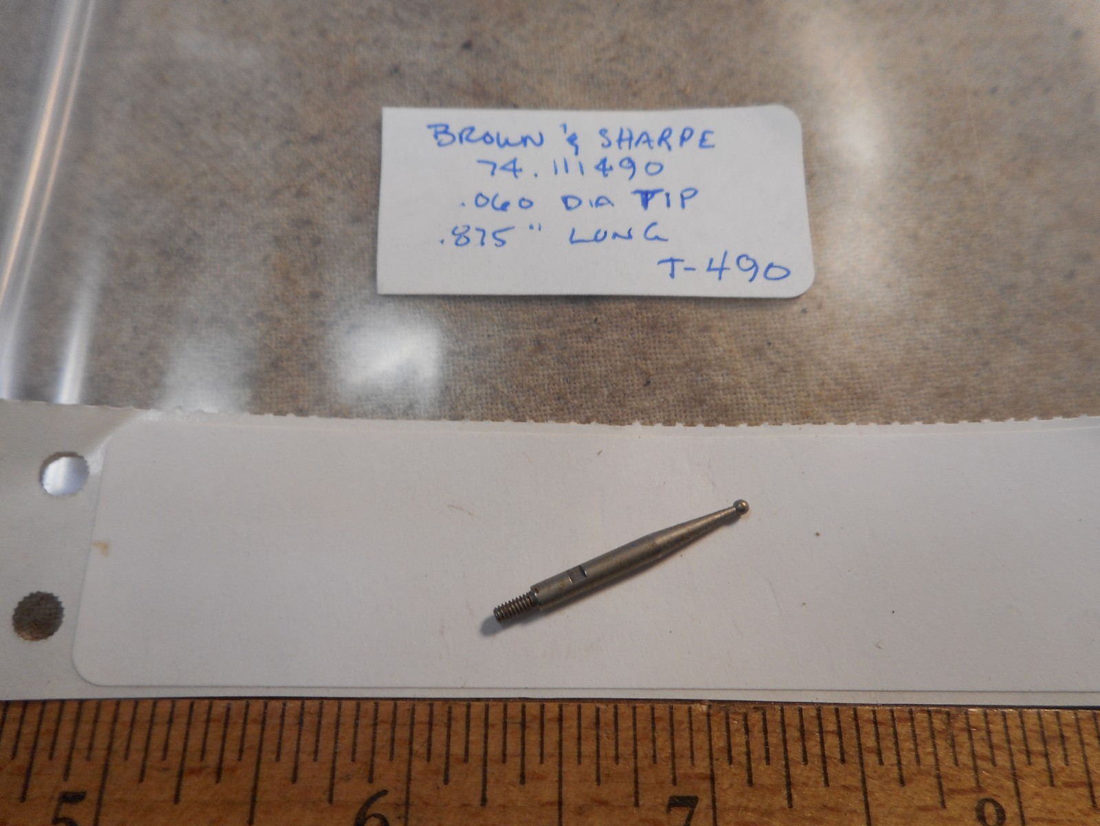 BROWN & SHARPE 74.111490 Carbide Point for dial test indicator - Model: T-490