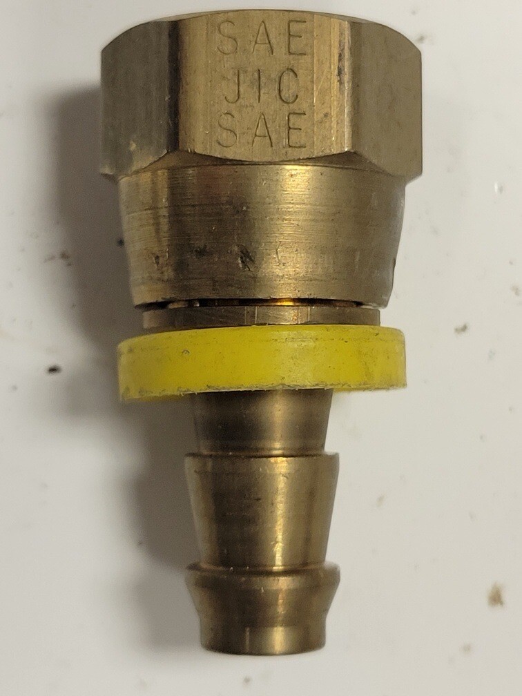 Lot of 2 PARKER 128HBLSV-6-8 Hose Barb Swivel 1/2 JIC 3/8 Inch Barb SAE