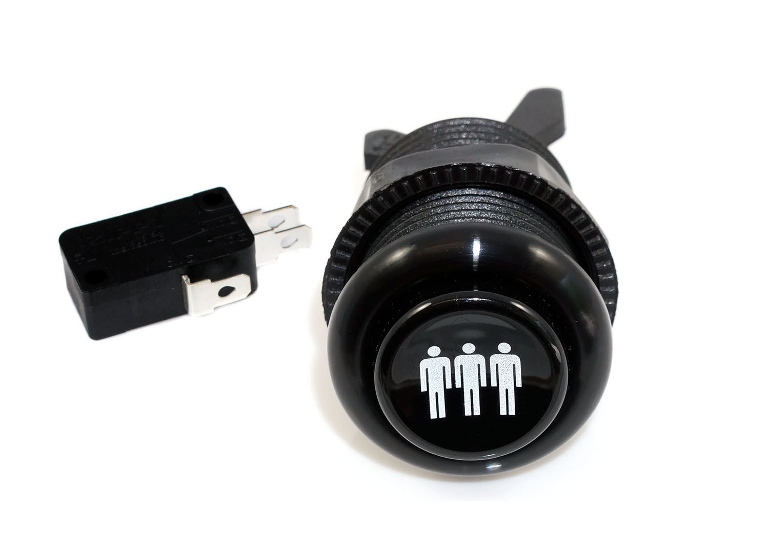 Industrias Lorenzo Concave Pushbutton - Black - Player 3