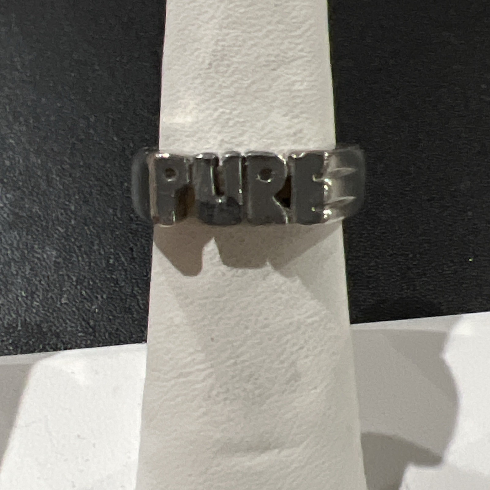 Band Ring Size 5 With The Word Pure