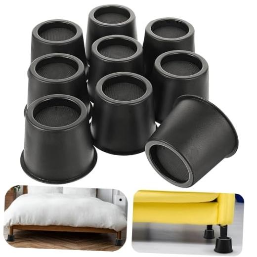 9 Pcs Round Bed Risers, Bed Risers Heavy Duty, 4 Inch Furniture Raising