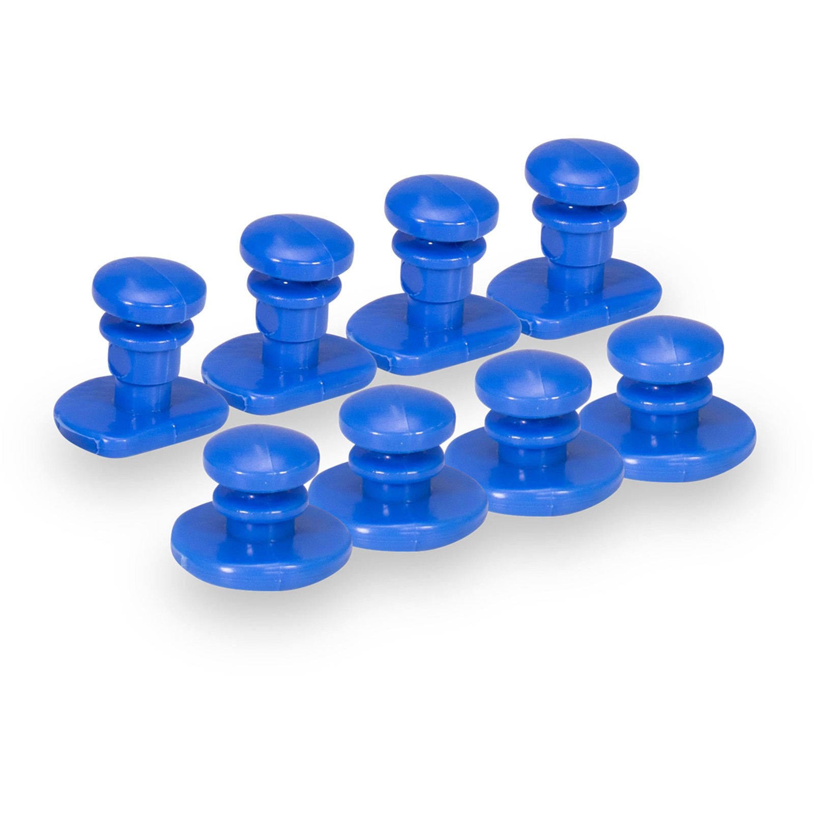 BARWALT Replacement Buttons, 8 Pack, Made In The USA Ultralight Knee Blue