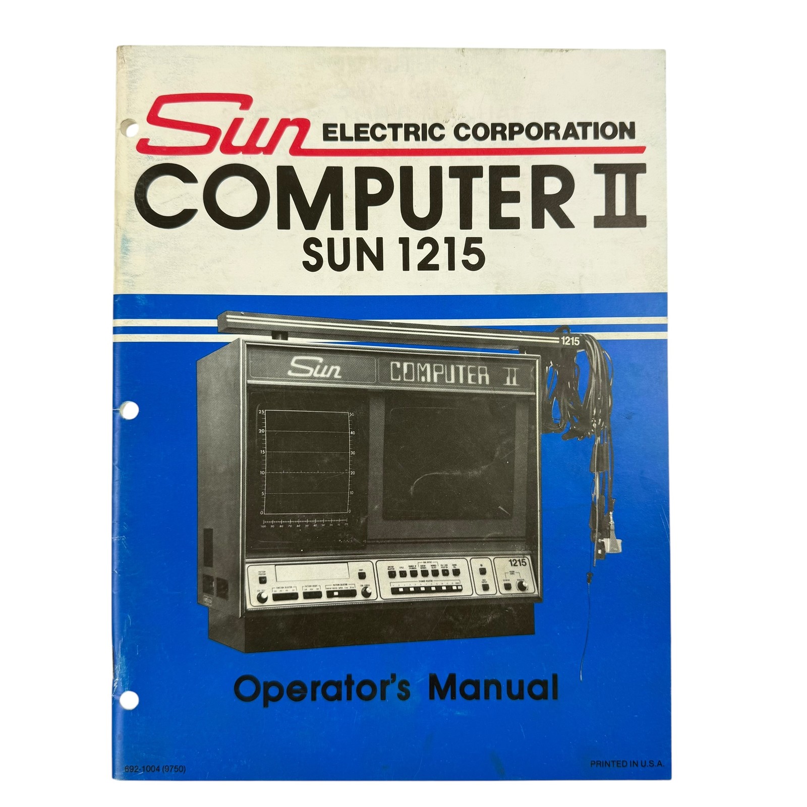 Sun Electric Corporation Computer II SUN 1215 Operator's Manual Vintage
