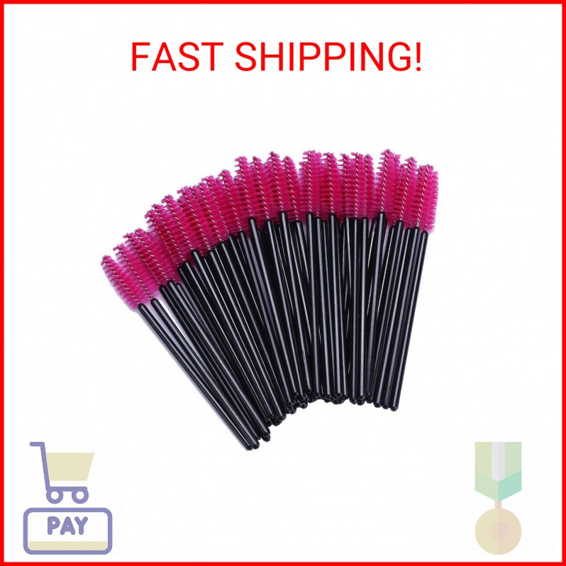 BTYMS 100 Pcs Disposable Eyelash Brush Mascara Applicator Lash Wand Eyebrow Spoo
