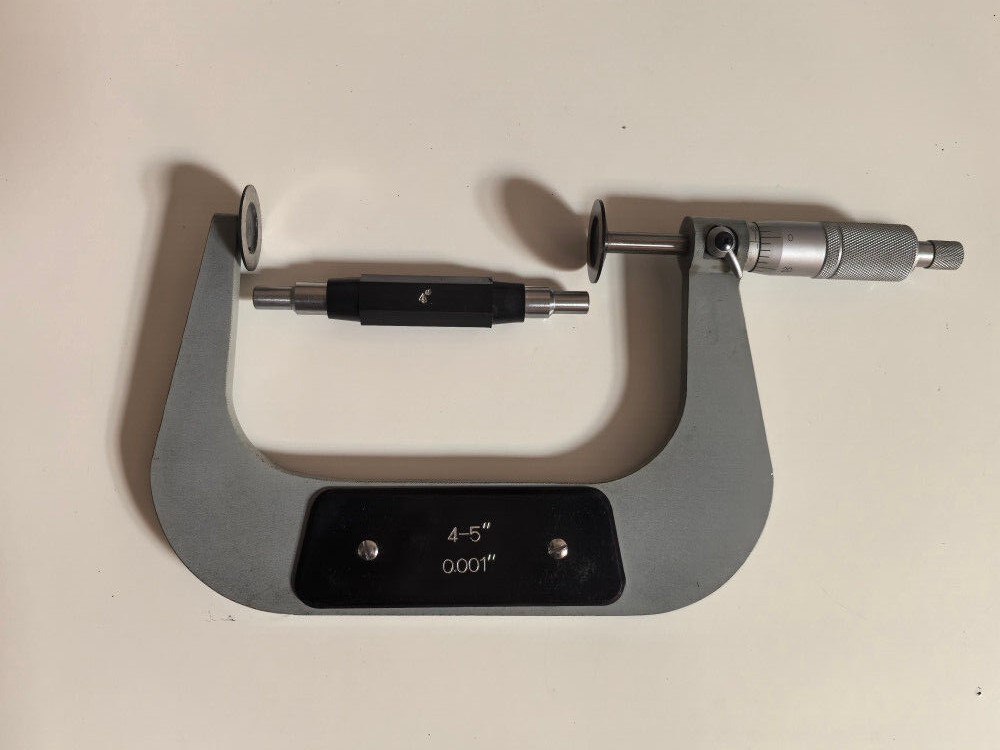 mhc, 4-5"x0.001" Outside Micrometers, Disc spindle, #600-7005