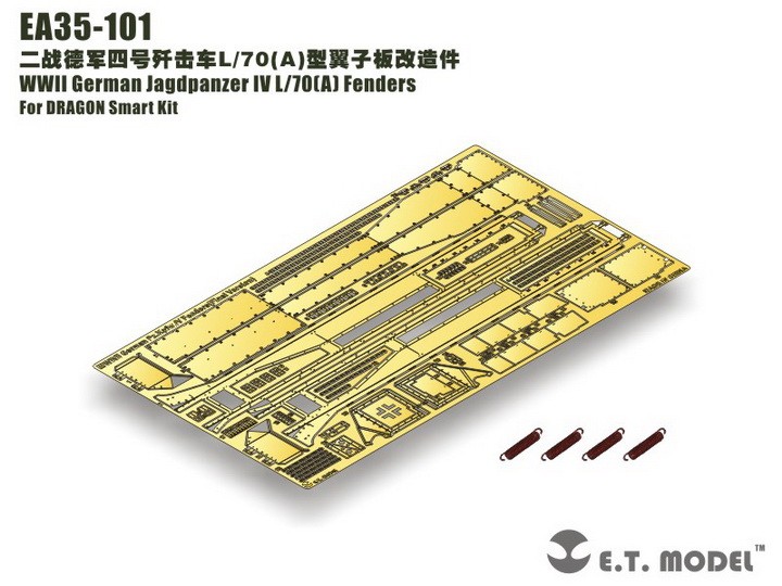ET Model 1/35 EA35-101 WWII German Jagdpanzer IV L/70(A) Fenders Detail Up part