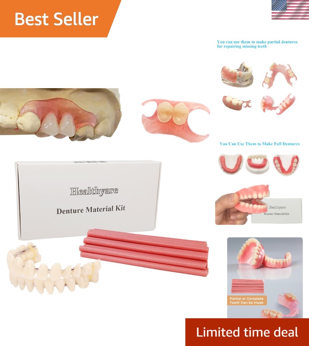 Flexible Denture Material Kit for Customizing Your Own Full or Partial Teeth