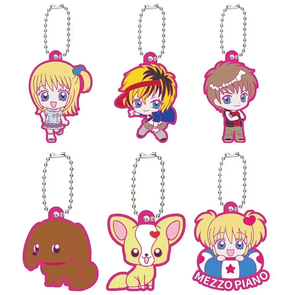 [Used] Keychain Set of 6 "Cinderella Collection Capsule Rubber Mascot"